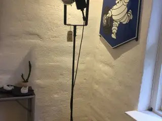 Gammel gulvLampe i sort emalje
