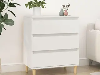 Skænk med 3 skuffer 60 x 35 x 70 cm - hvid