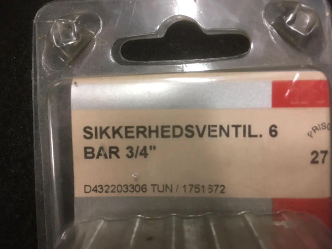Billede 1 - Sikkerhedsventil