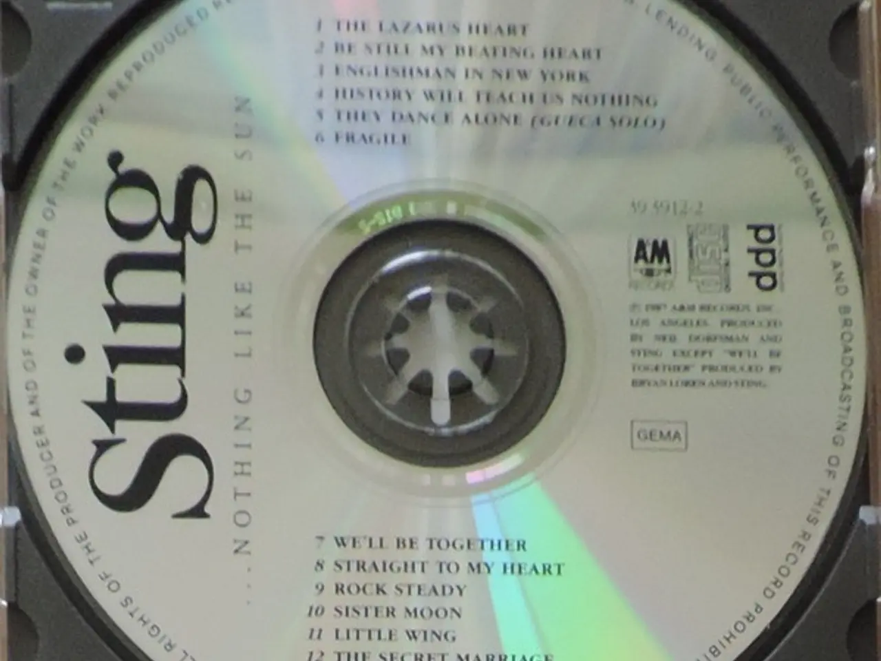 Billede 3 - Sting – ...Nothing Like The Sun – CD