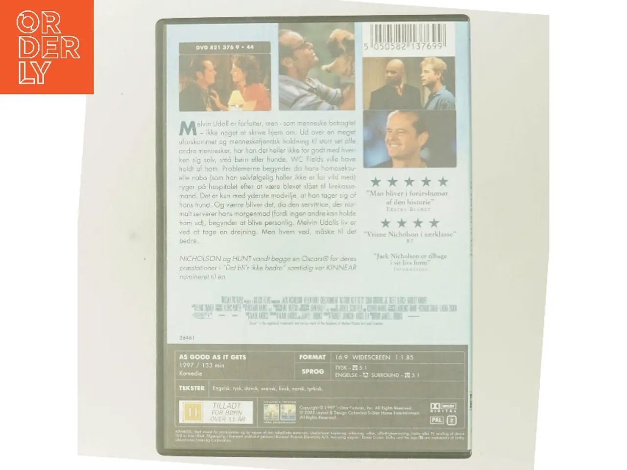 Billede 3 - Det bli’r ikke bedre (As Good As It Gets) med Jack Nicholson (DVD)