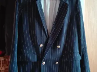 Blazer sort med lyse striber Str. 42