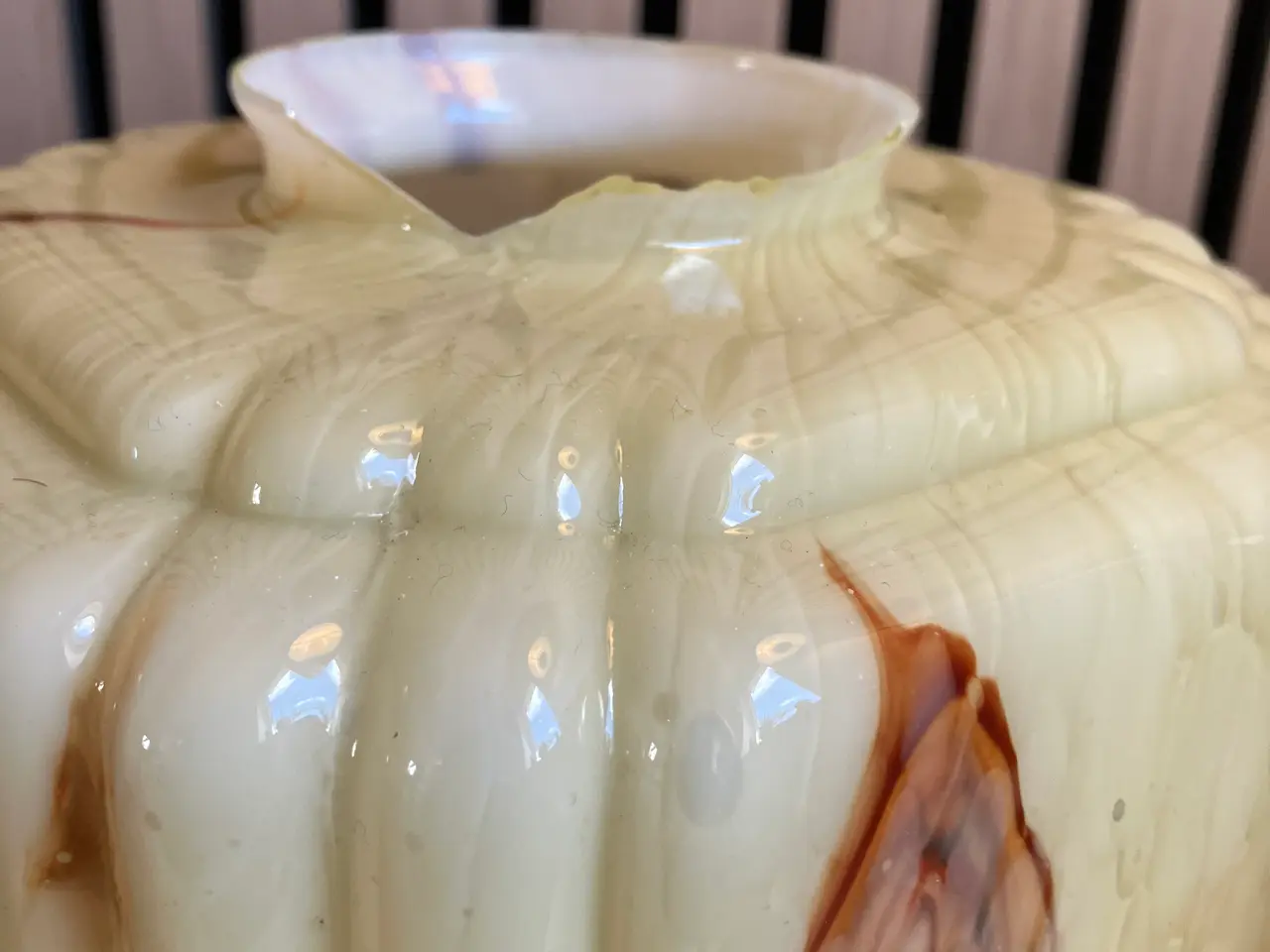 Billede 5 - Vintage pendellampe i marmoreret glas