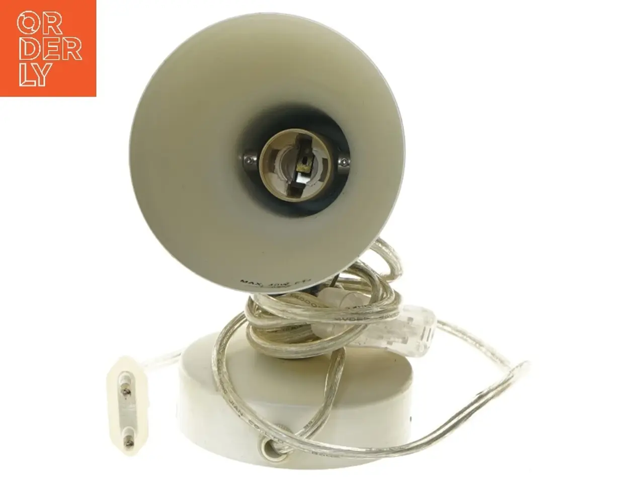 Billede 2 - Hvid bordlampe (str. 14x14 cm)