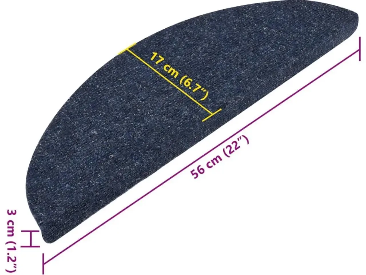Billede 8 - Selvklæbende trappemåtter 15 stk. 56x17x3 cm blå