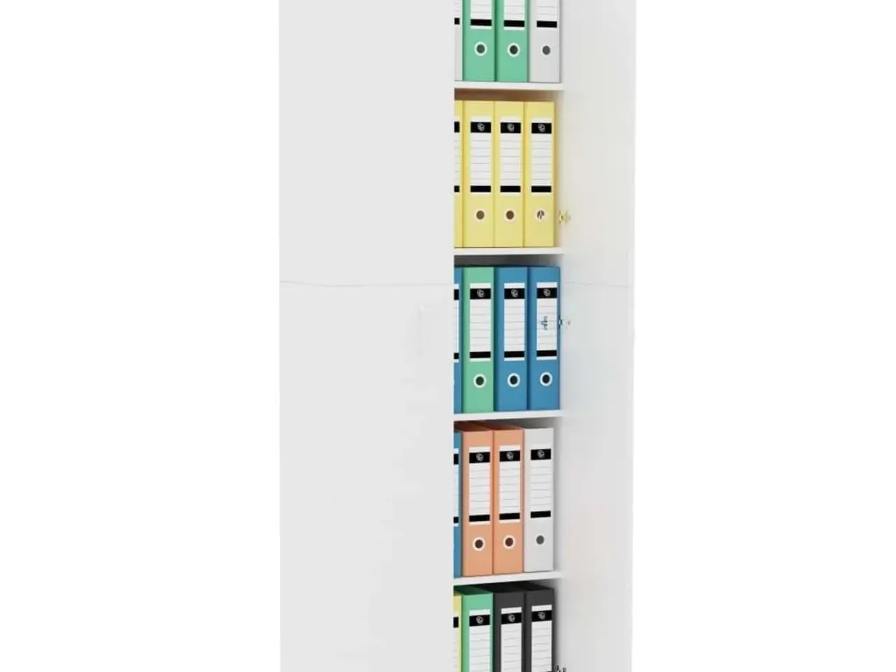 Billede 4 - Kontorskab til mapper 60×32×190 cm - hvid, konstrueret træ