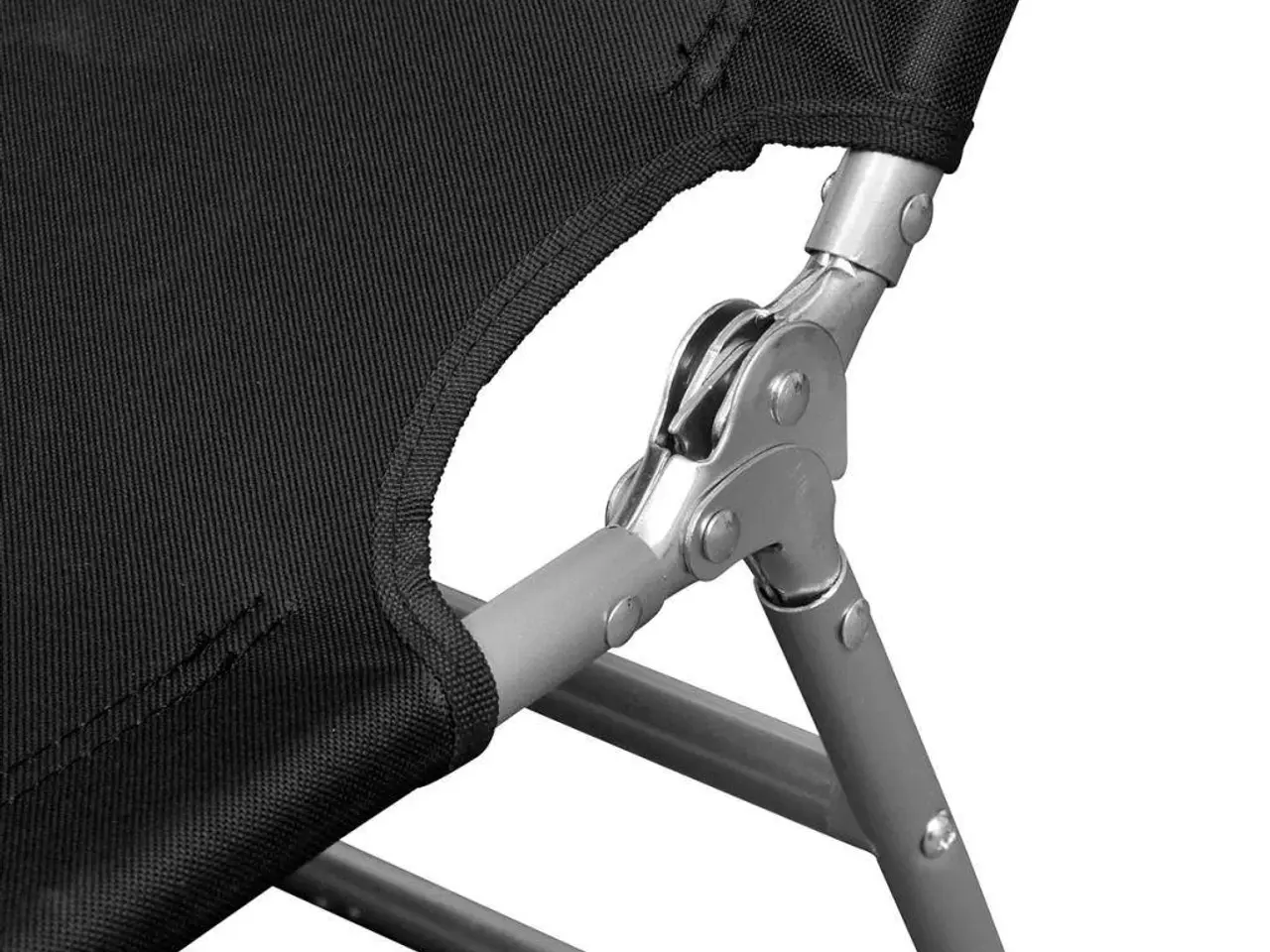 Billede 5 - Foldbar liggestol med hovedpude pulverlakeret stål sort