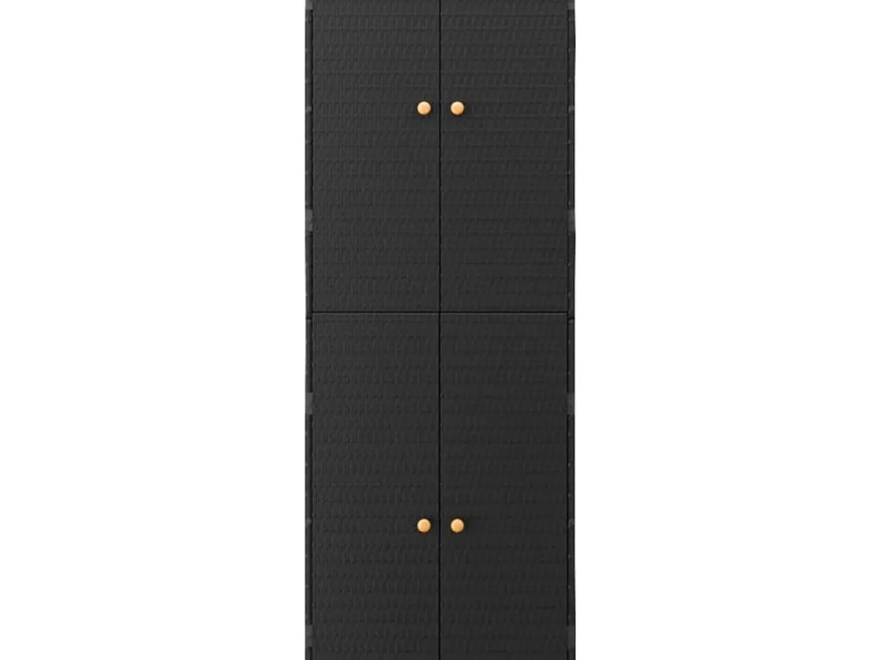 Billede 4 - Opbevaringsskab til haven 59x40x180 cm polyrattan sort