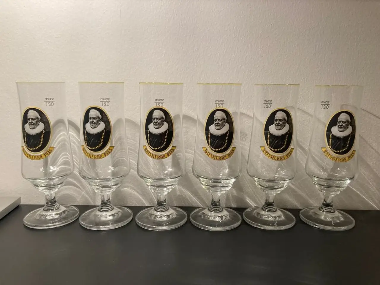 Billede 2 - Ratsherrn-Pils ølglas - 6 stk.