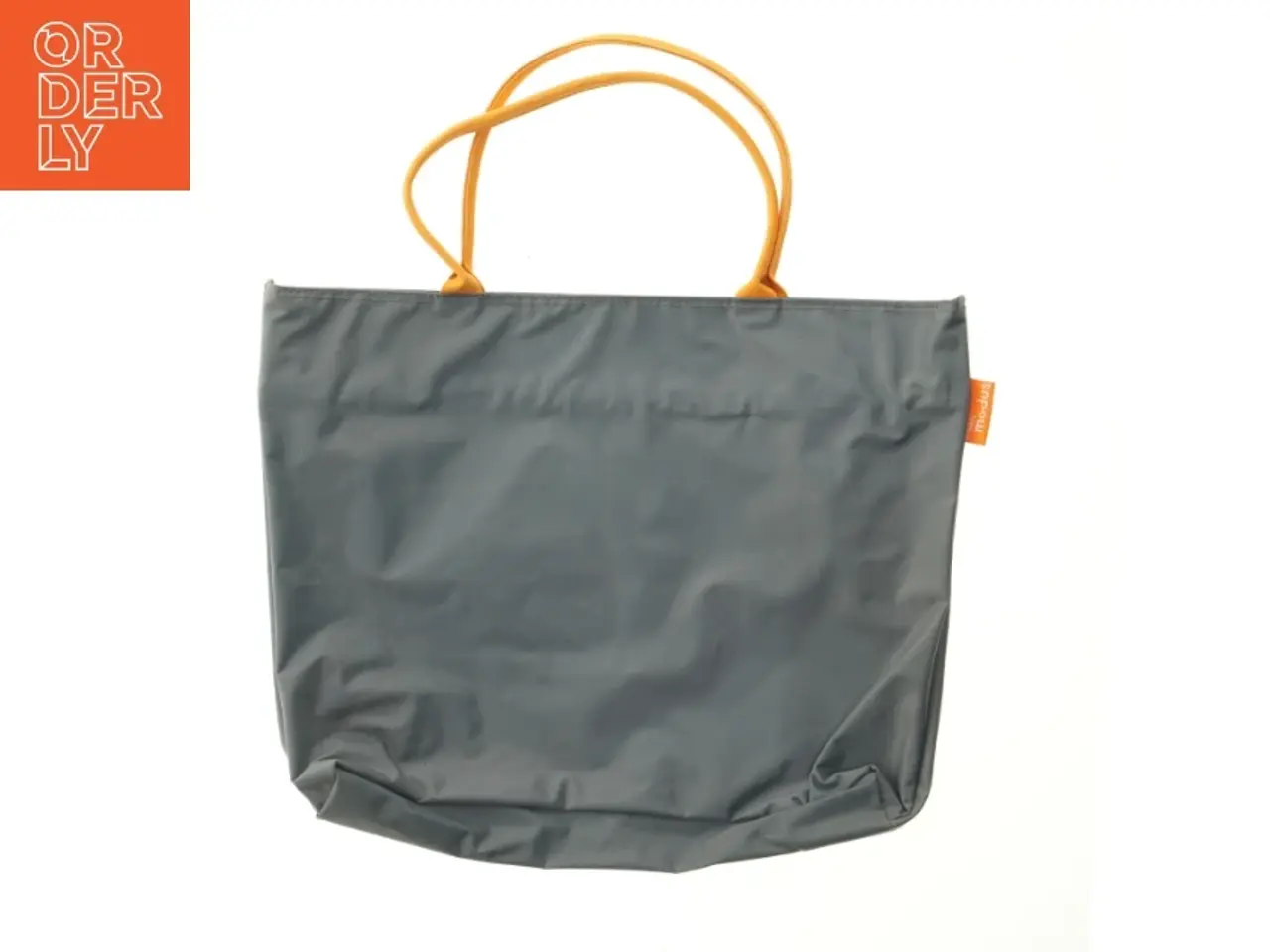 Billede 1 - Grå taske med orange håndtag fra SiProMi (str. 37x31 cm)