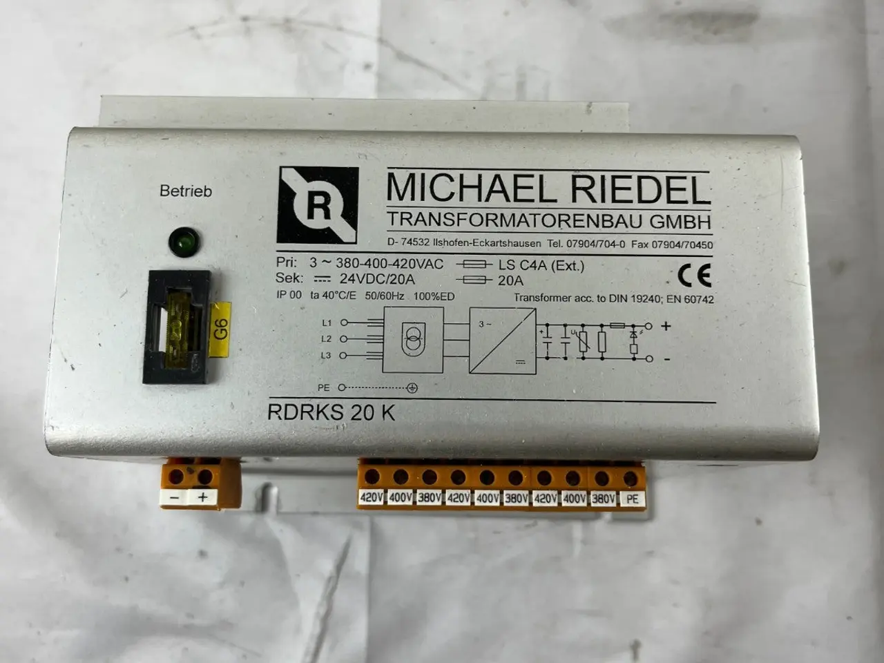 Billede 2 - Michael Riedel RDRKS 20 K strømforsyning 24VDC 20A