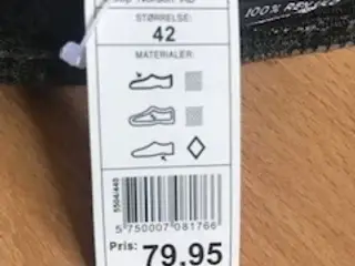 Hjemmesko med fast sål str. 42