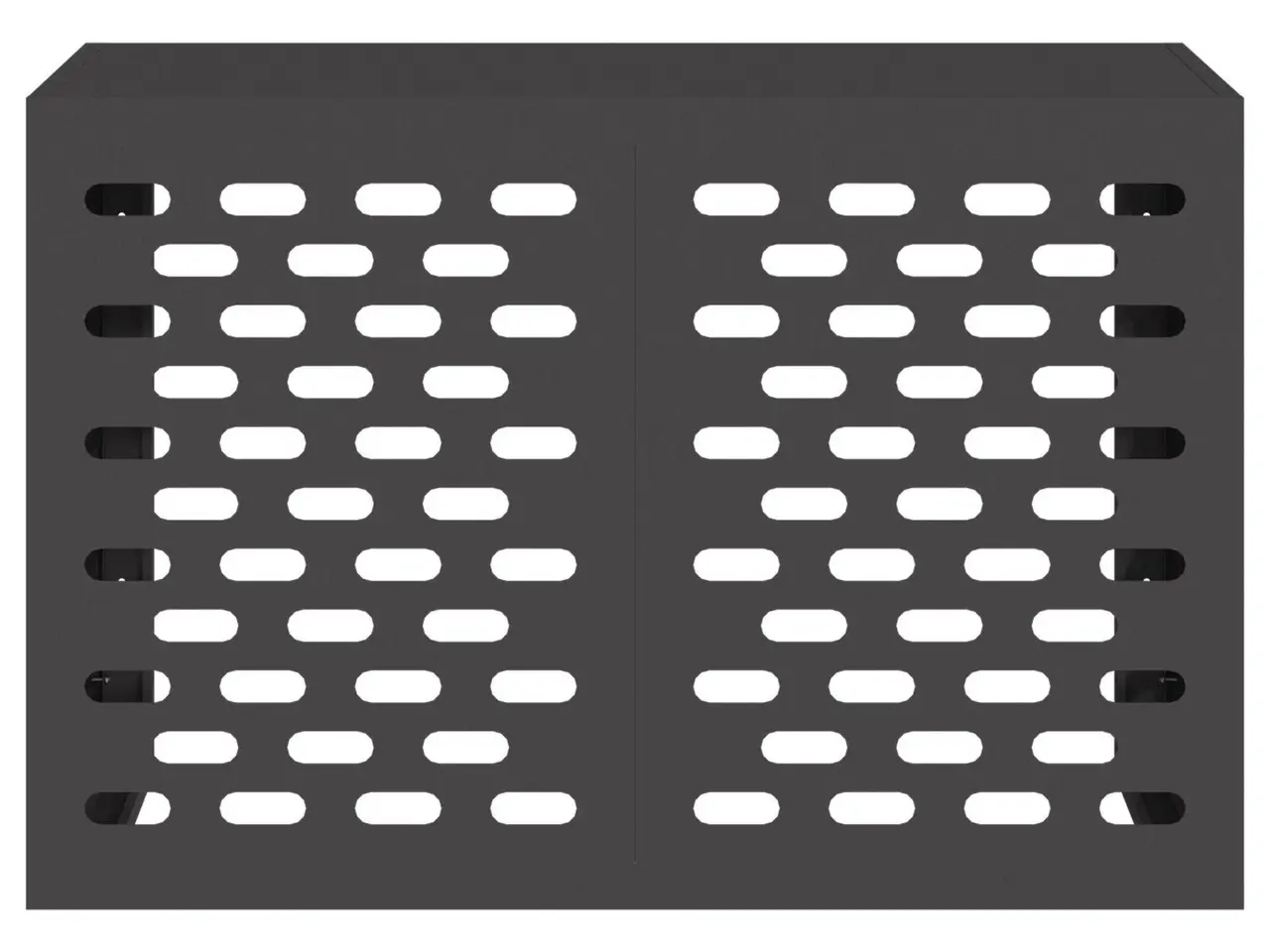 Billede 6 - Airconditiondække i stål - sort 90 x 40 x 60 cm