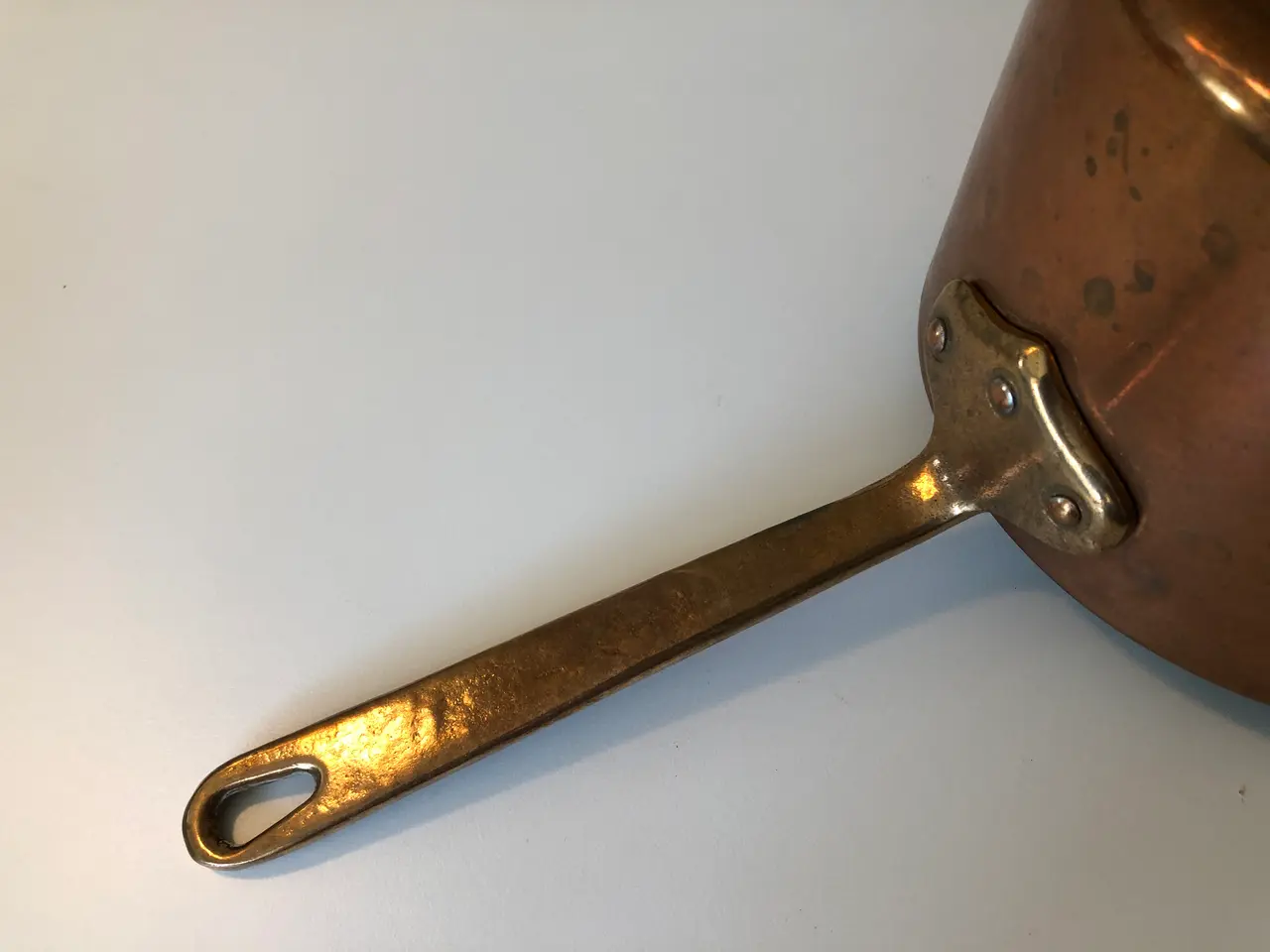 Billede 8 - Kobbergryde Ø16 cm med solidt messinghåndtag