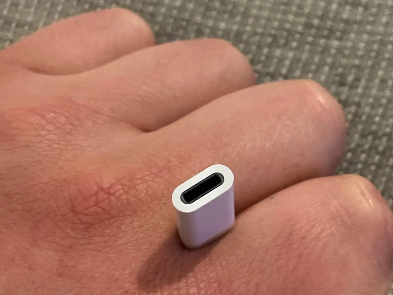 Billede 4 - Adapter Lightning (hun) til USB-C (han), hvid