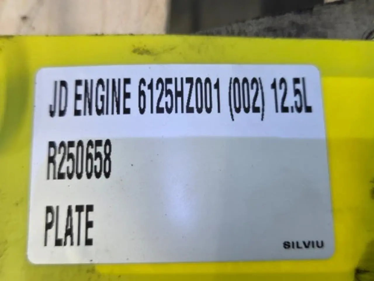 Billede 9 - John Deere 6125HZ001 Plade R250658