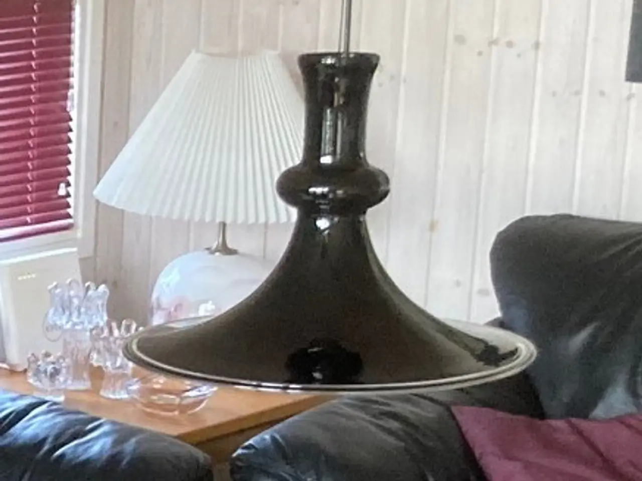 Billede 1 - Holmegaard Etyde aubergine lampe Ø400mm