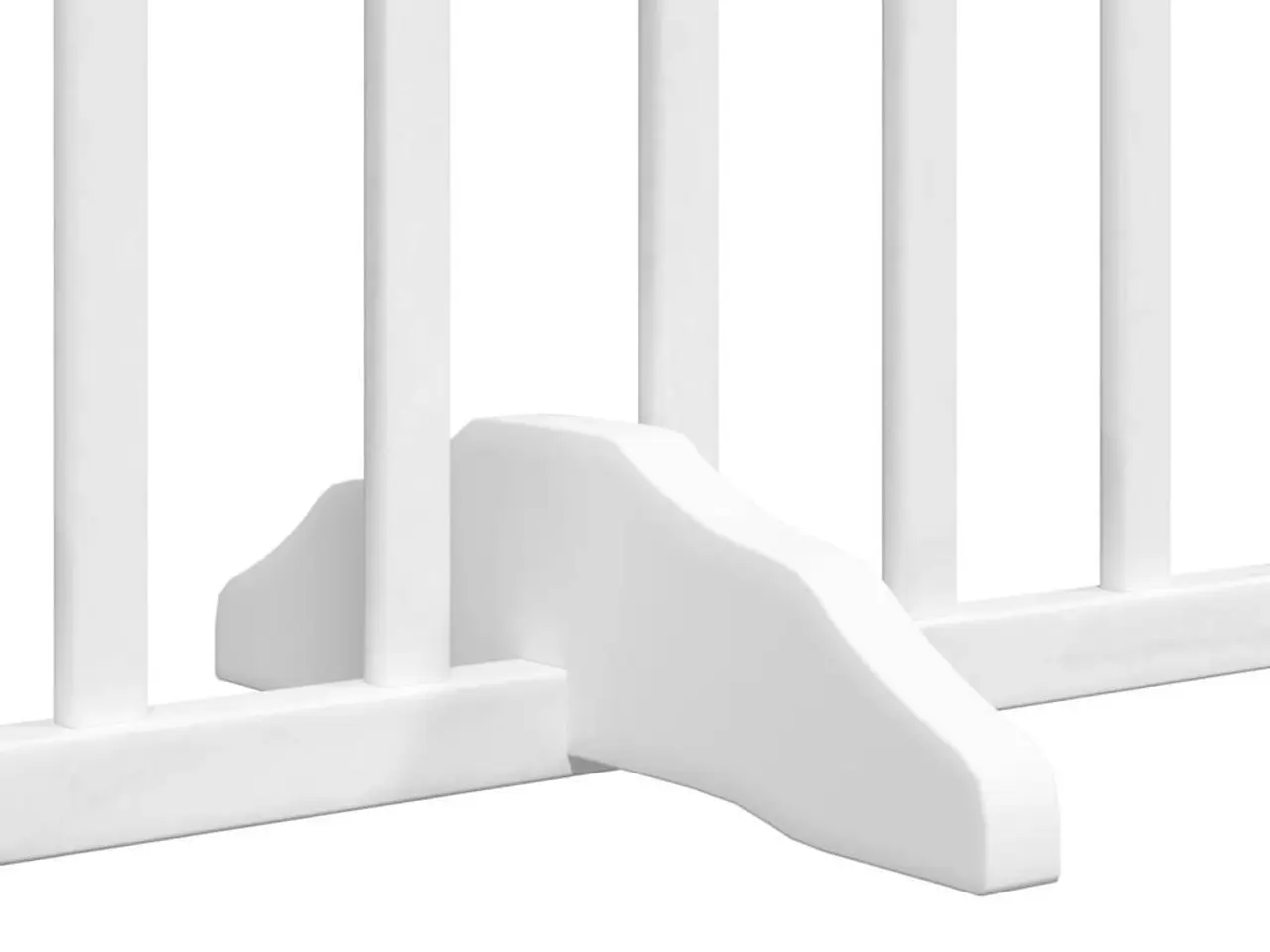 Billede 9 - Hundelåge med dør 4 paneler 320 cm foldbar poppeltræ hvid