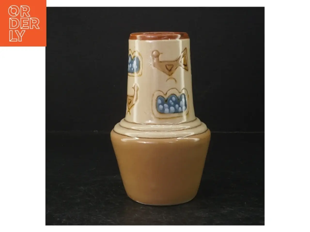 Billede 1 - Keramik vase (str. Ø 7 cm. længde, 18 cm)