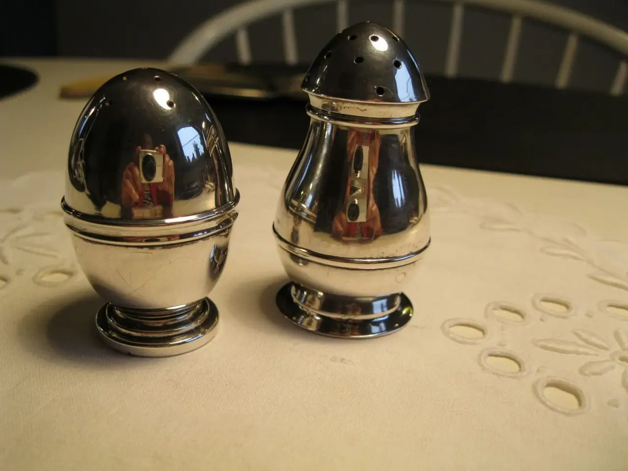 Billede 1 - Salt & Peber sølvplet art deco