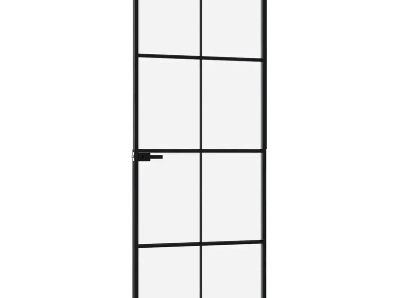Billede 4 - Dør 76x201,5 cm hærdet glas og aluminium sort