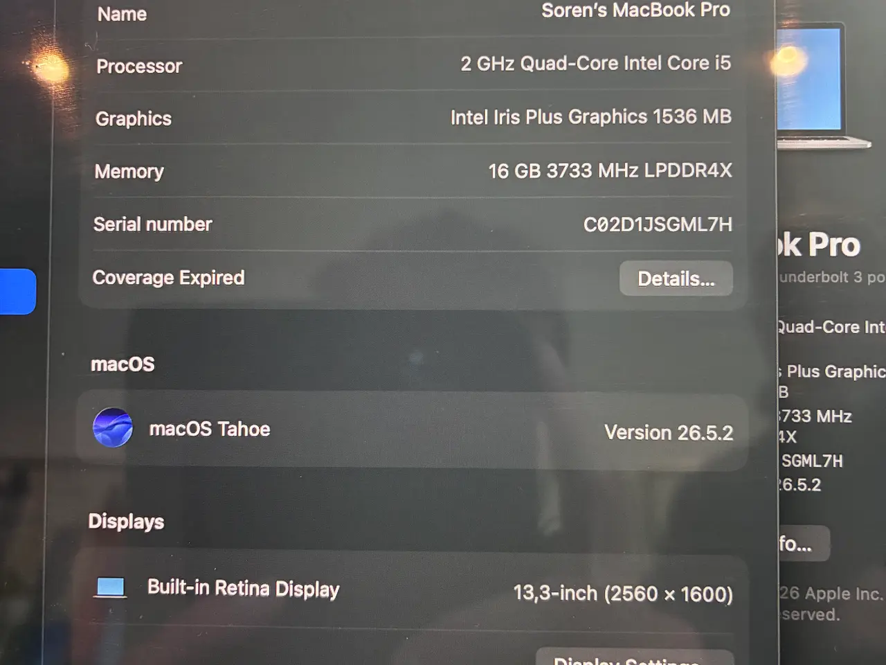 Billede 8 - MacBook Pro 13” 2020 – i5 / 16 GB / 512 GB SSD