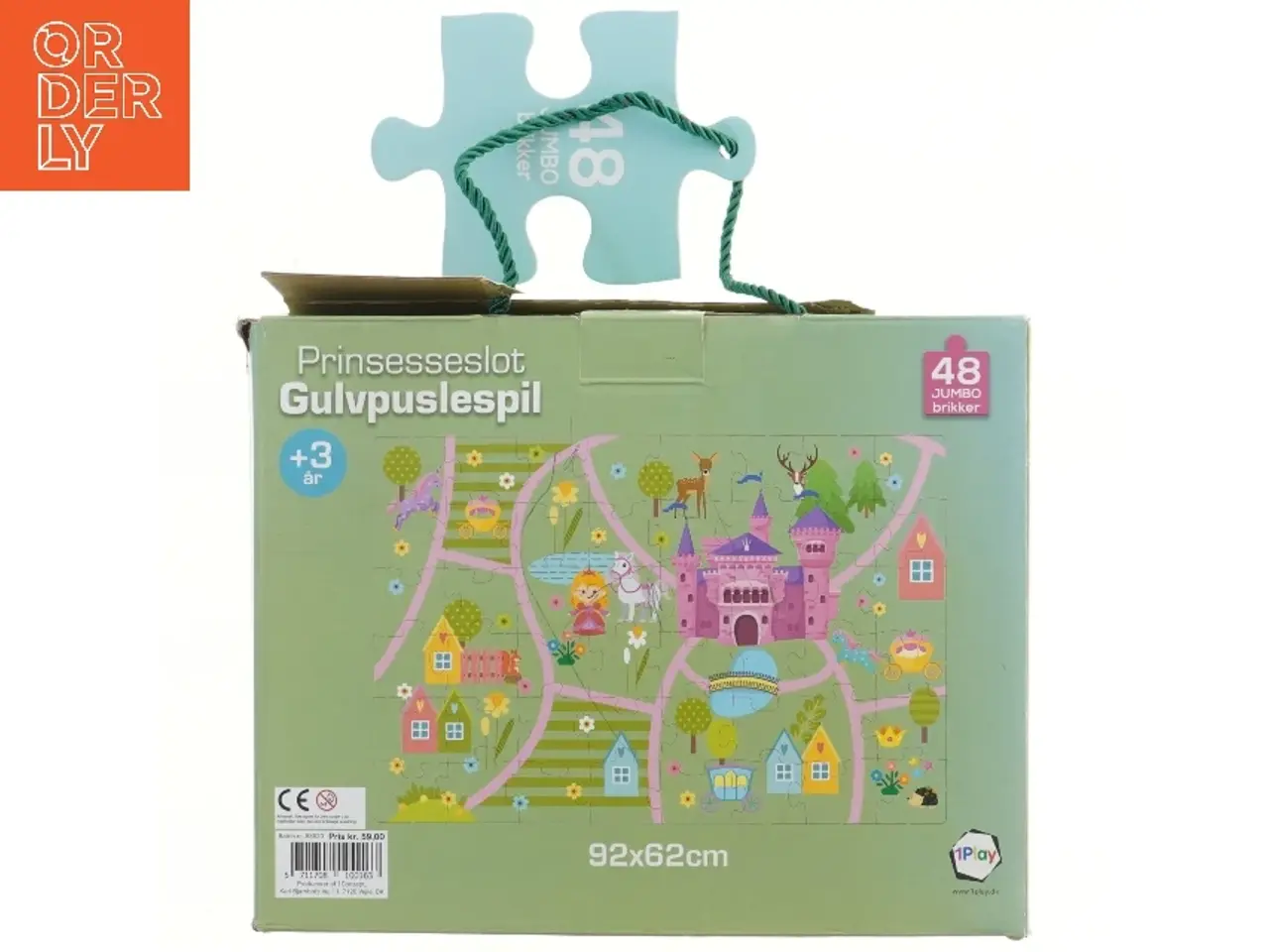 Billede 2 - Prinsesseslot gulvpuslespil fra Conzept (str. 48 brikker cm)