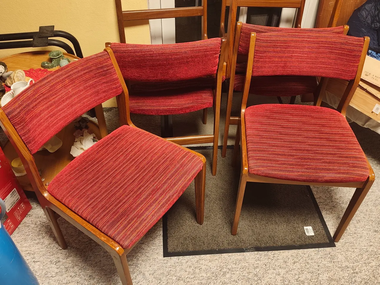 Billede 1 - Teaktræ spisestole ca. 50 år gamle