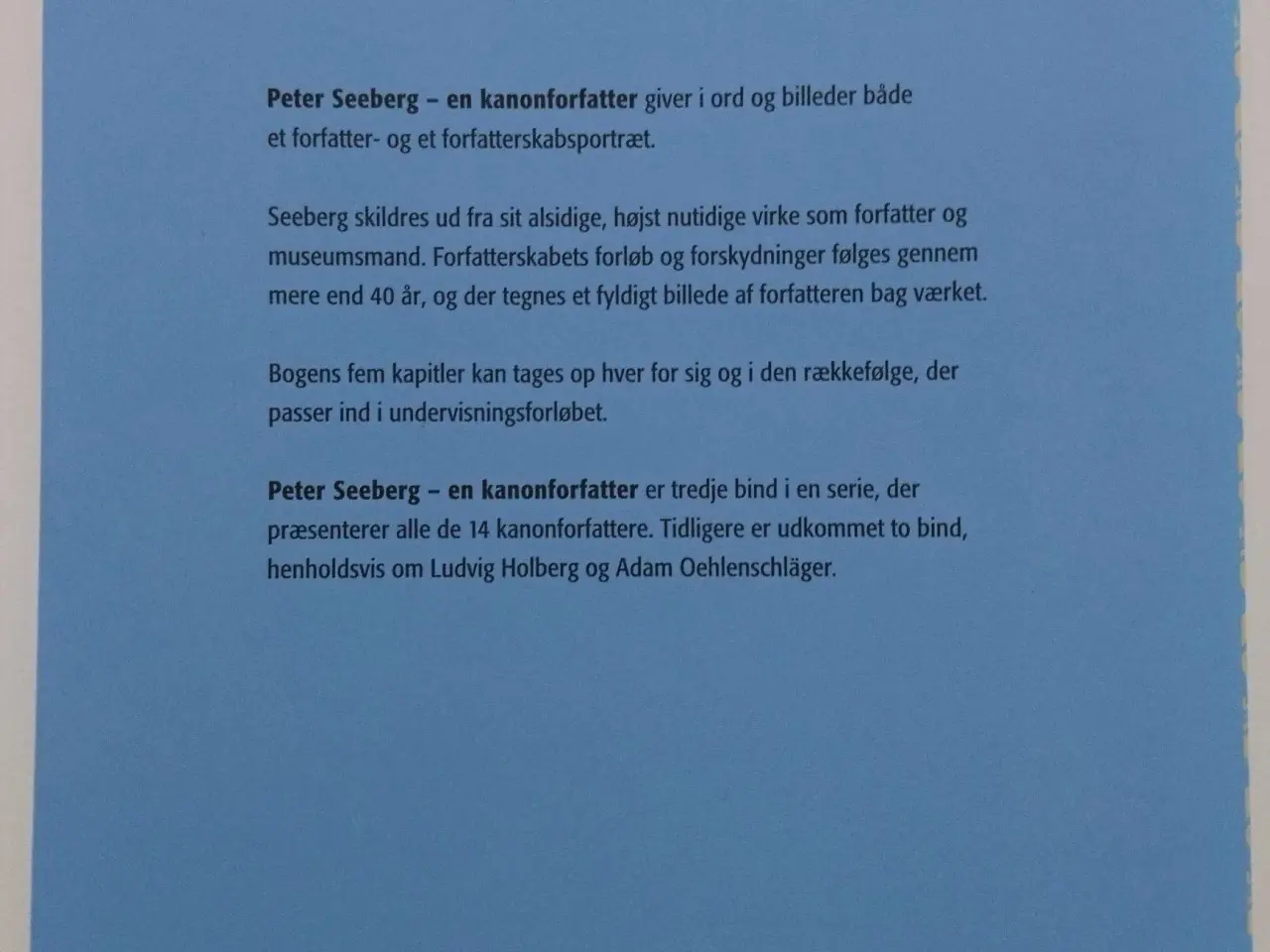 Billede 2 - Peter Seeberg : portræt af forfatteren