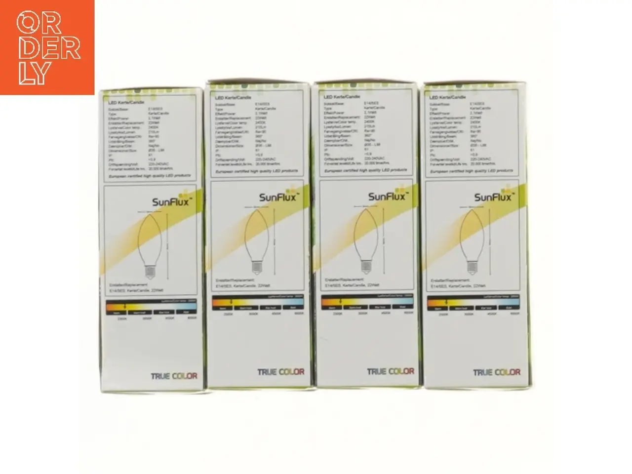 Billede 2 - SunFlux LED kertepærer E14 2,1W 210Lm – 4 stk fra Sunflux (str. 11 cm)