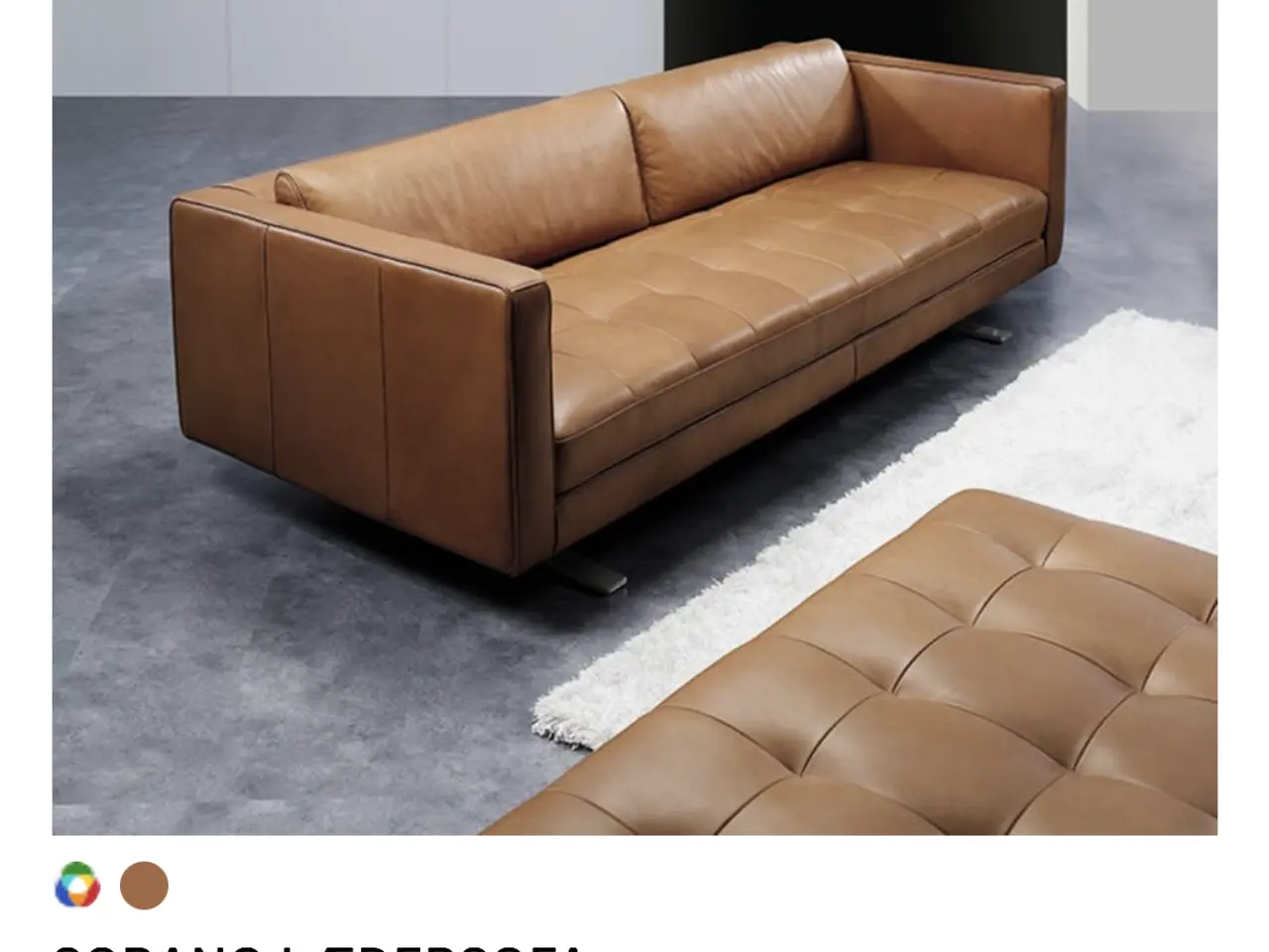 Billede 8 - Kelvin Giormani læder sofa med puff