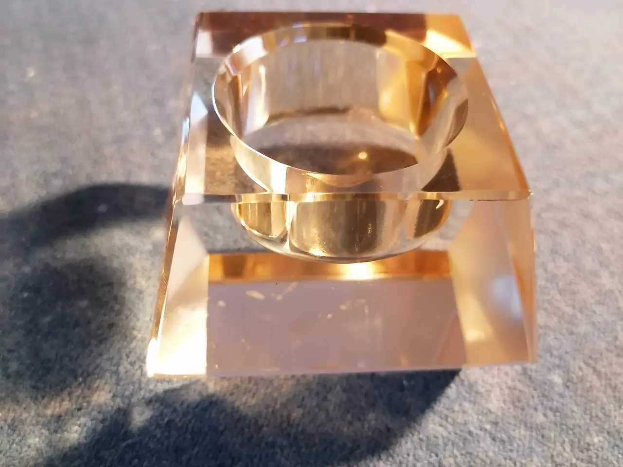 Billede 3 - Smuk Massiv Glas Lysestage