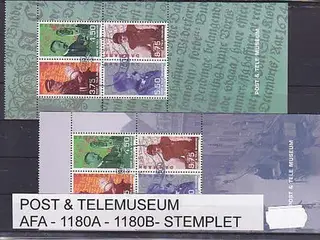 Post & Telemuseum AFA 1180A-1180B Stemplet