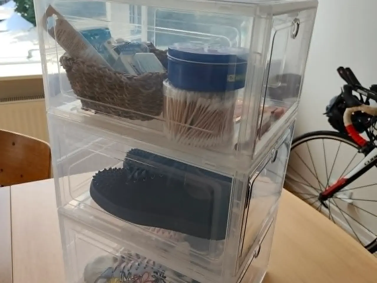 Billede 1 - Gennemsigtige sneakerbokse / opbevaringsbokse med