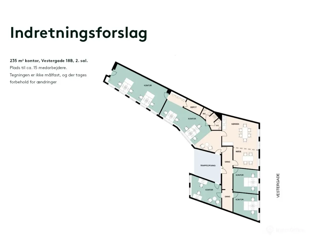 Billede 12 - Lyst kontor med god rumfordeling i Vestergade