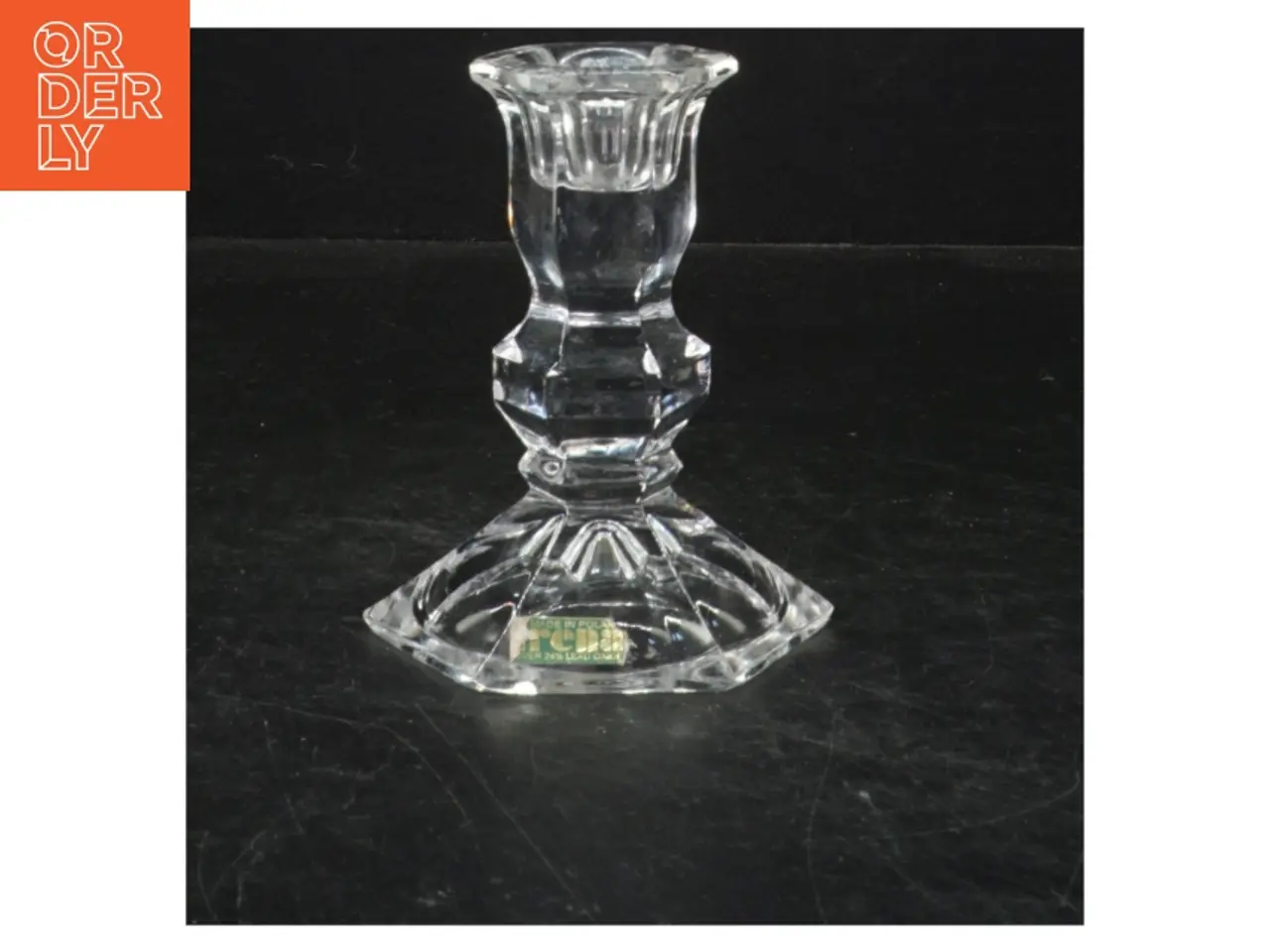 Billede 2 - Klar krystal lysestager (str. 12 cm. 2 styk)