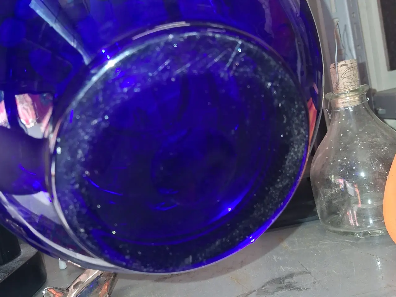 Billede 3 - Gammel blå glas kande 300kr århus