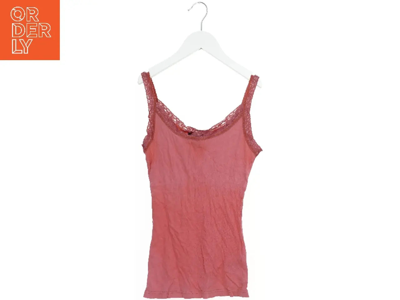 Billede 1 - Laksefarvet blondetop fra H&M (str. S)