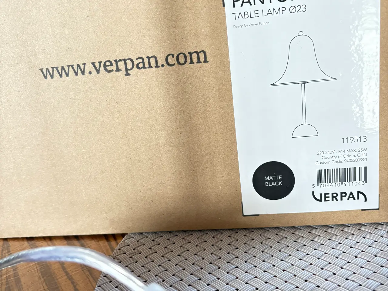 Billede 1 - Verpan pantop ø23 mat sort