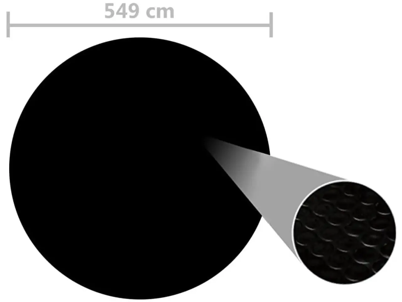 Billede 3 - Poolovertræk 549 cm i PE - sort solfolie til swimmingpool