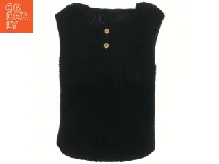Sort strikket vest (str. 25x40 cm)