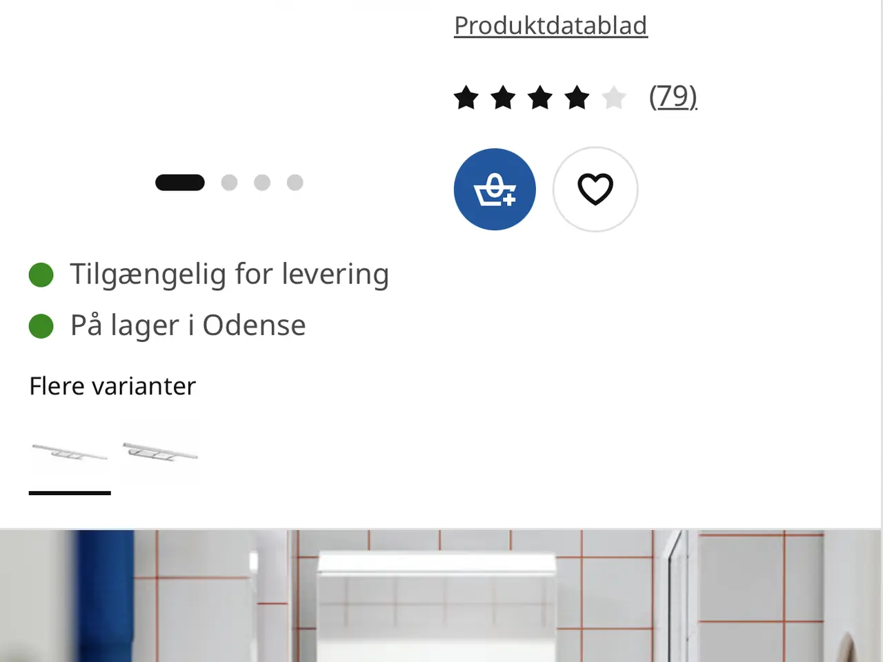 Billede 1 - 2 stk. LED-skabs-/vægbelysning