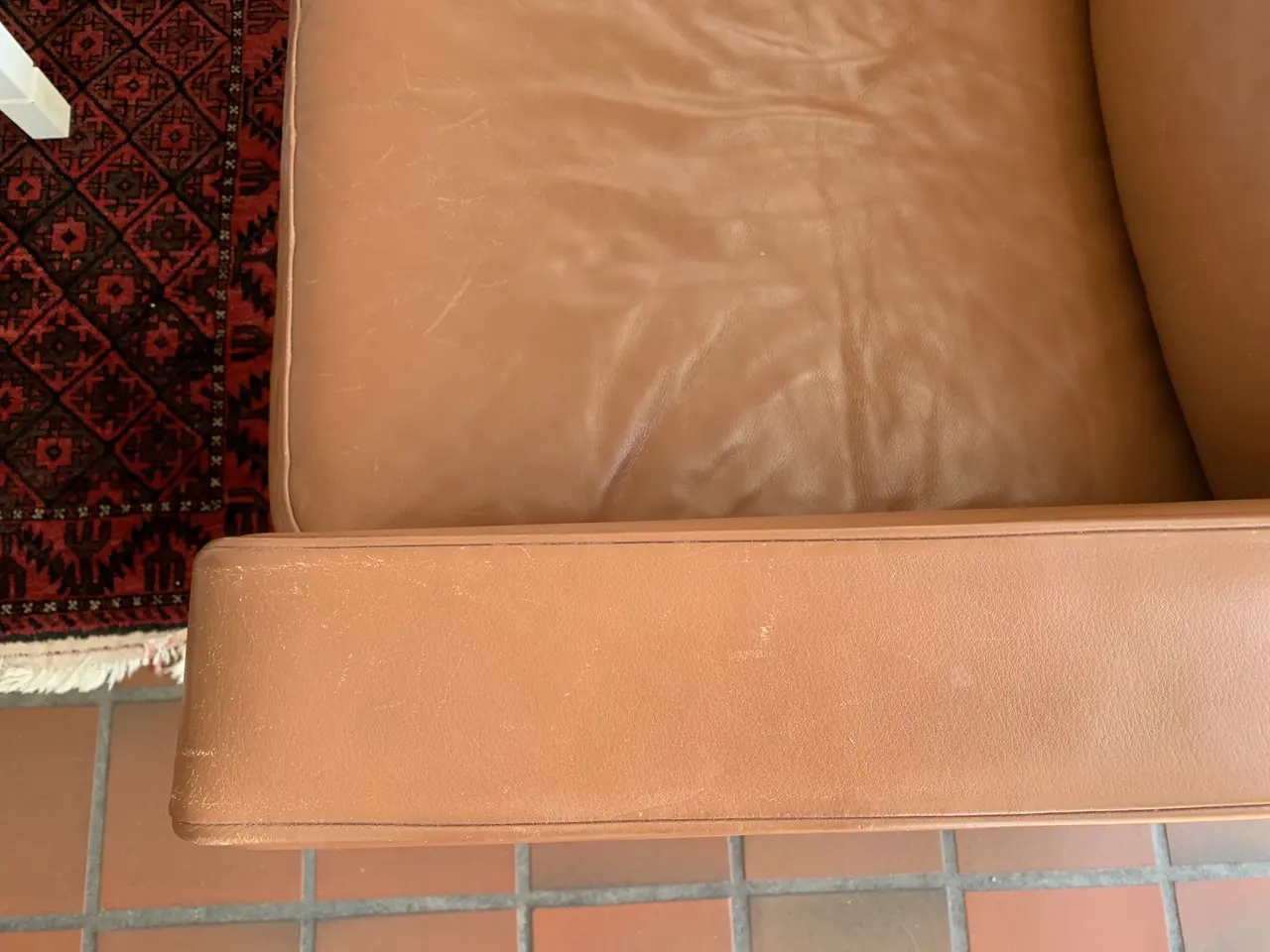 Billede 5 - Mogens Hansen 3 personers sofa i lysbrun læder