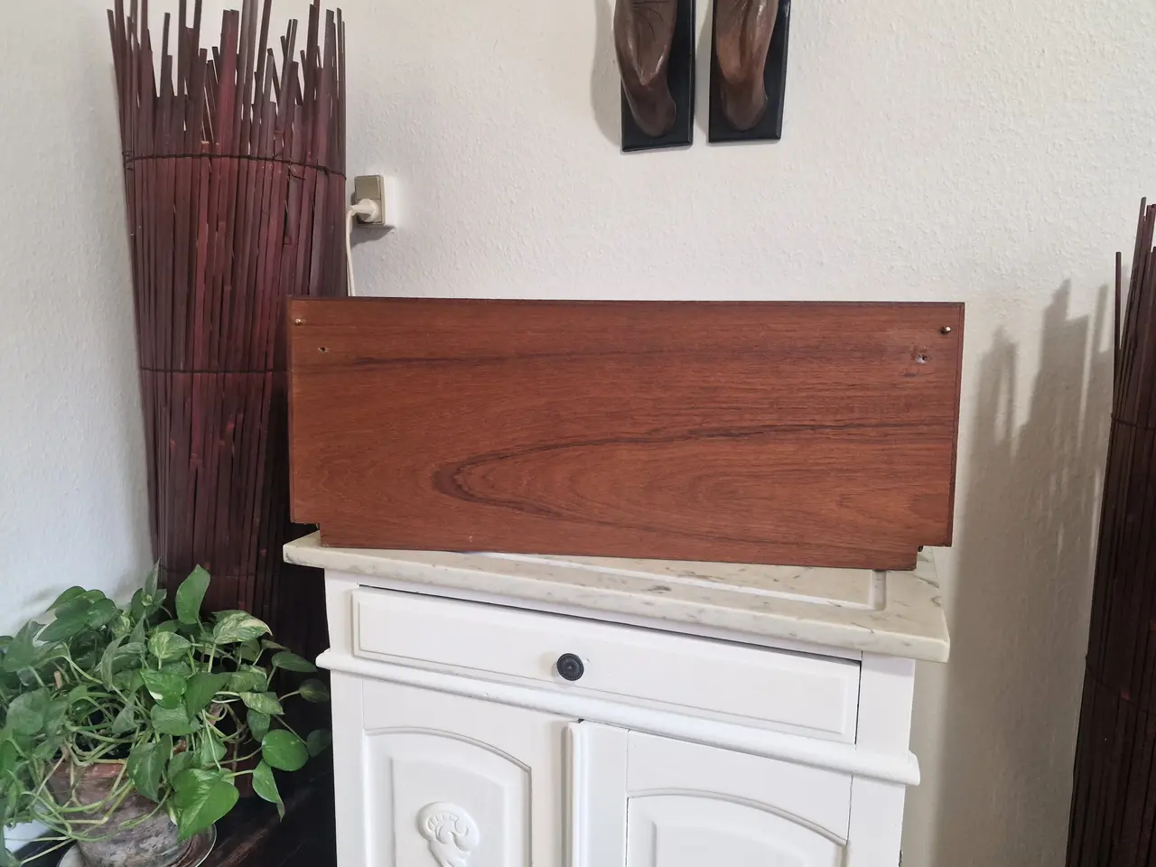 Billede 6 - Flot stor gammel teak hylde
