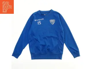 Blå sweatshirt med nummer og logo fra Givova (str. 47x50 cm)