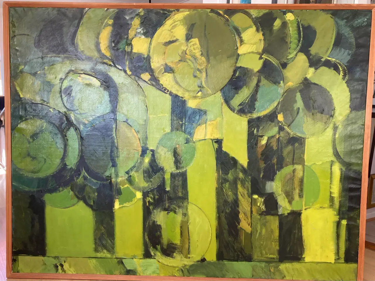 Billede 1 - Niels østergaard komposition i grønt 1970