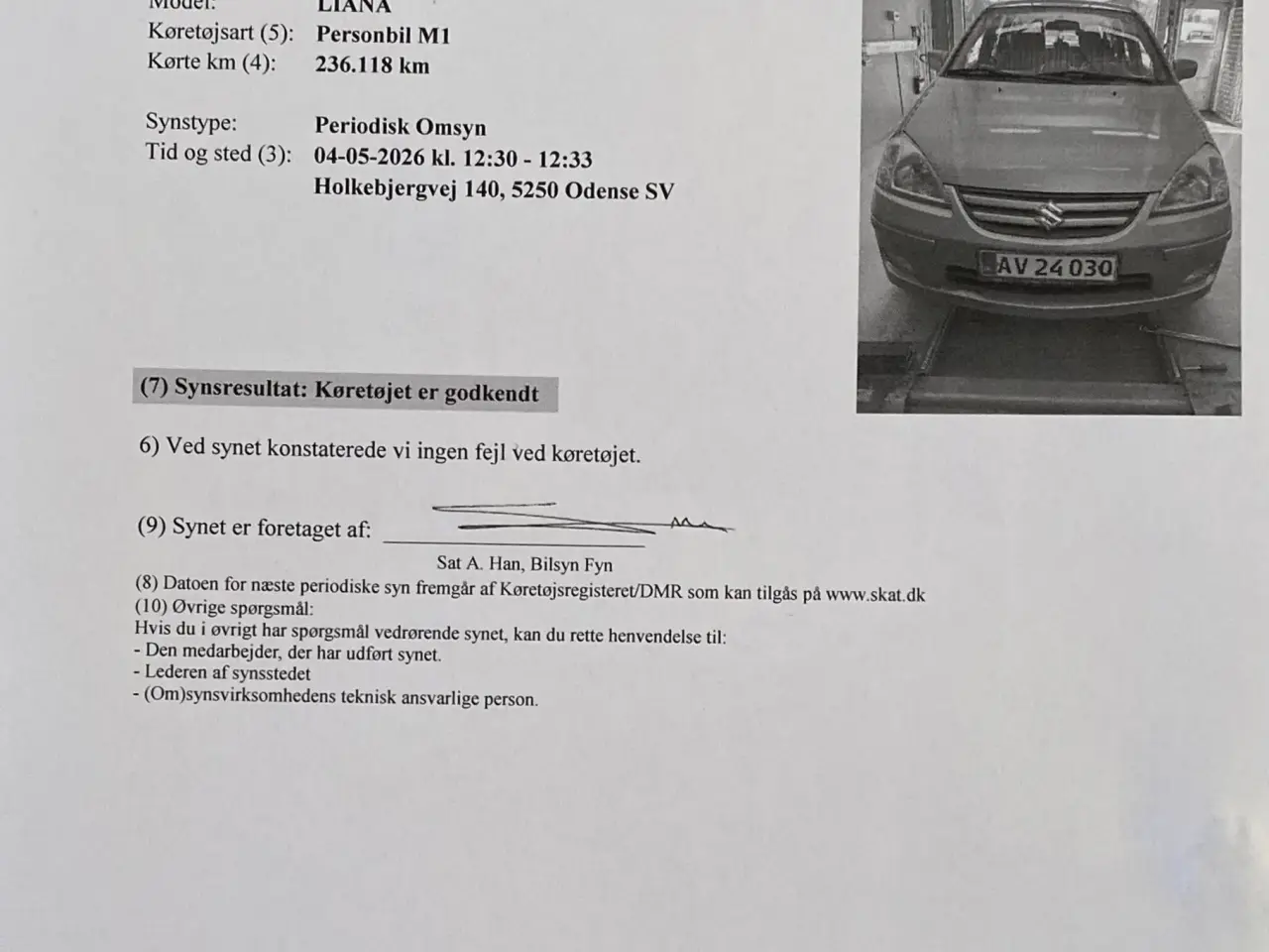 Billede 5 - Syn i dag Bud Suzuki Liana 1,6 GLS nysynet Holder