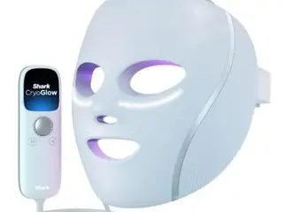 Shark CryoGlow FW312EU LED-ansigtsmaske til lysterapi med køling til øjenområdet, blå