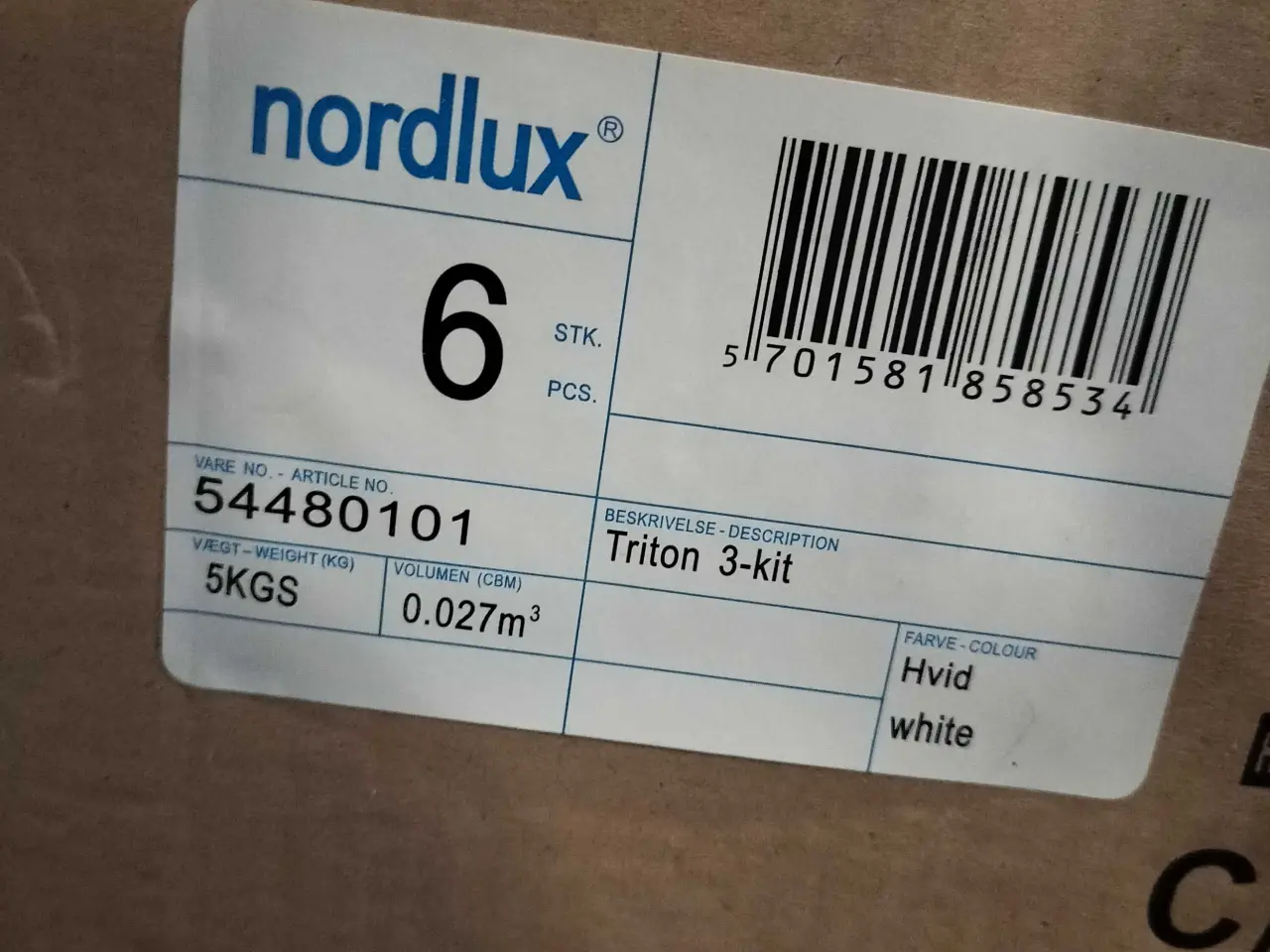 Billede 2 - Nordlux Triton indbygnings lys.