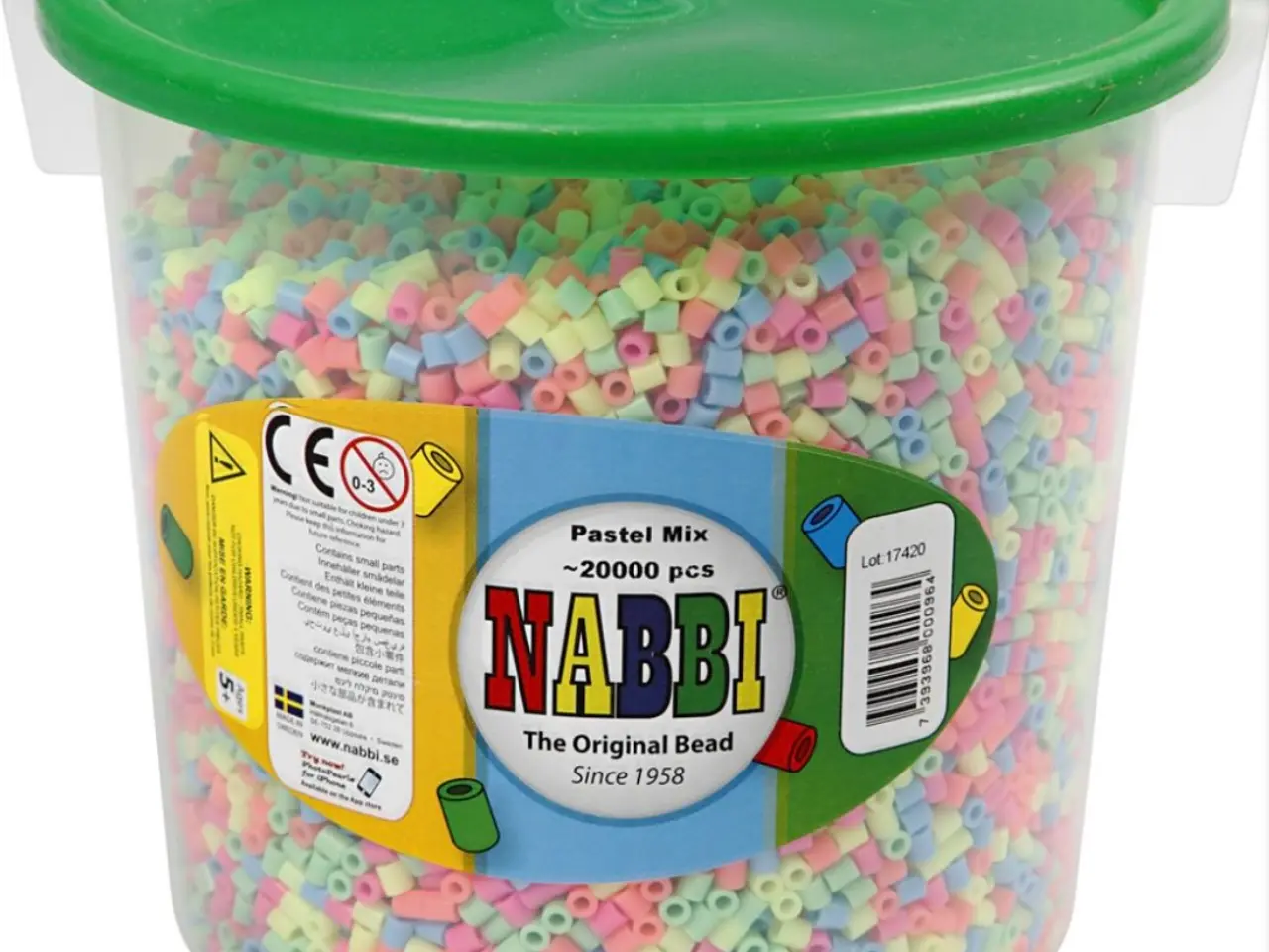Billede 3 - NABBI rørperler, 3 spande á 20.000 stk.